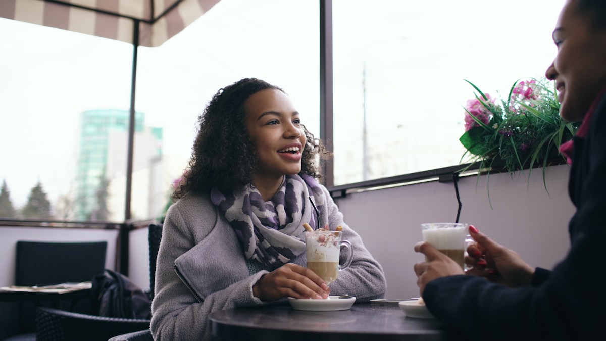 Confident person with positive body language